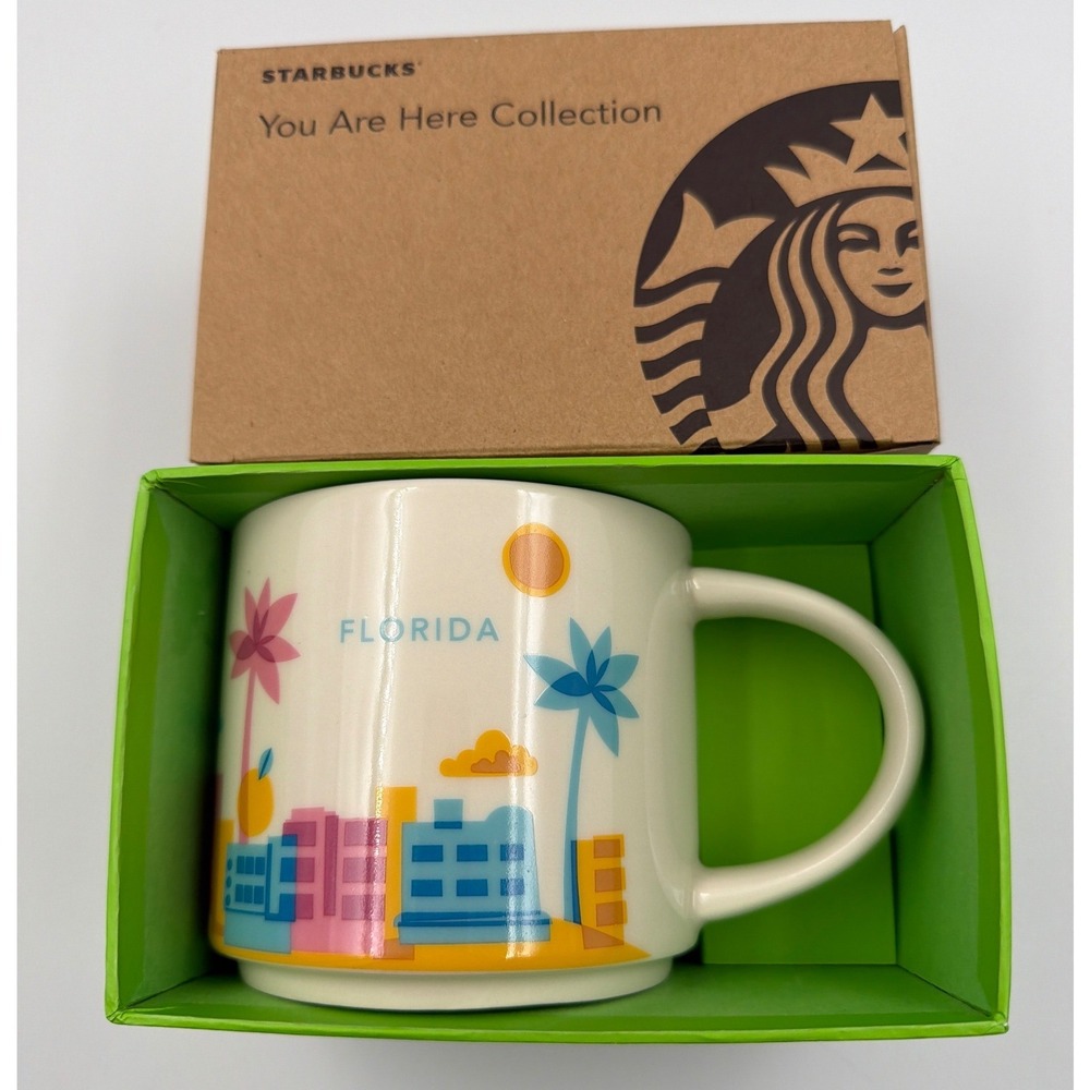 Starbucks Florida You Are Here Collection Coffee Mug Cup 14oz with Box NEW